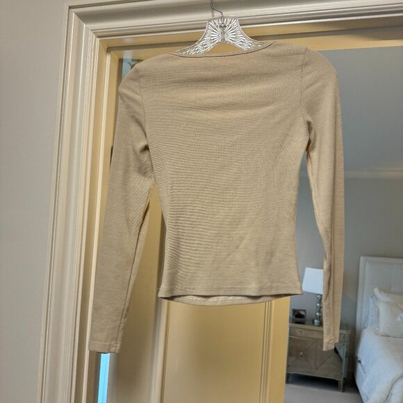Cutout Long Sleeve Top - Picture 2 of 2